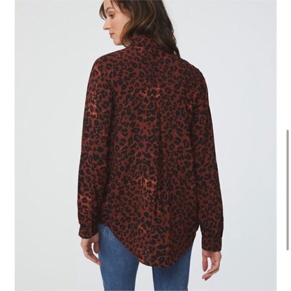 Beach Lunch Lounge Leopard Alanna Button Up Shirt NEW - Picture 4 of 9